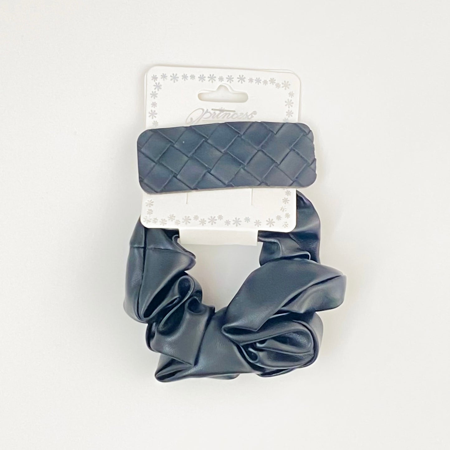 Leather Snap Clip and Scrunchie Set