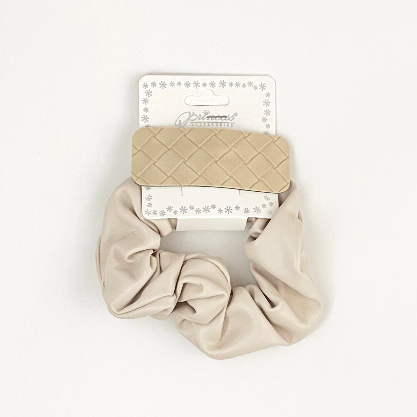 Leather Snap Clip and Scrunchie Set